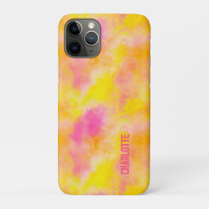 Abstract Color Gradient Luminous Joy add Name iPhone 11 Pro Case
