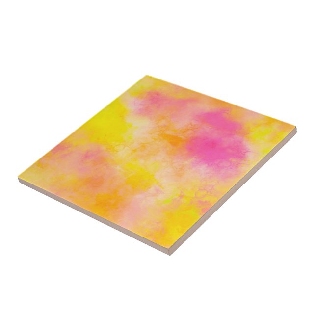 Abstract Color Gradient Luminous Joy Ceramic Tile (Side)