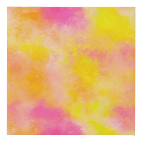 Abstract Color Gradient Luminous Joy Faux Canvas Print