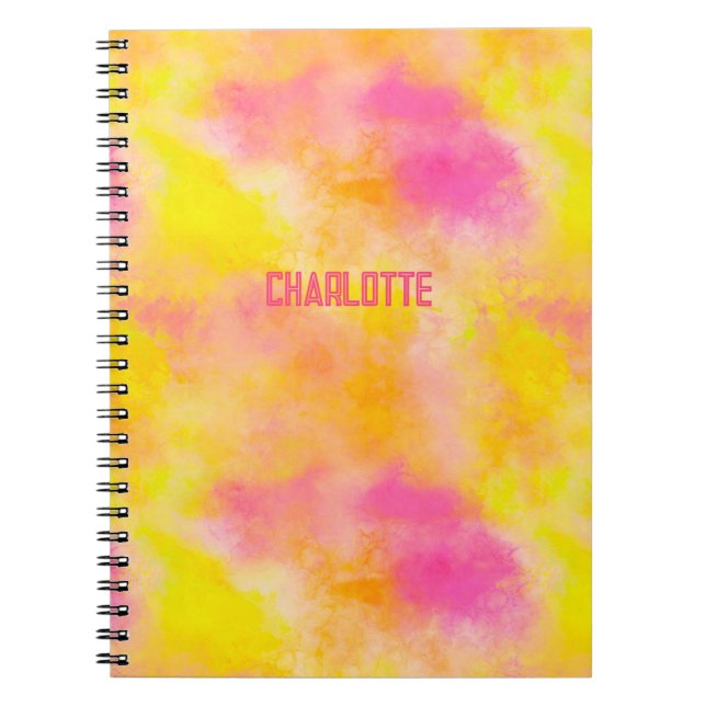 Abstract Color Gradient Luminous Joy Personalized Notebook (Front)