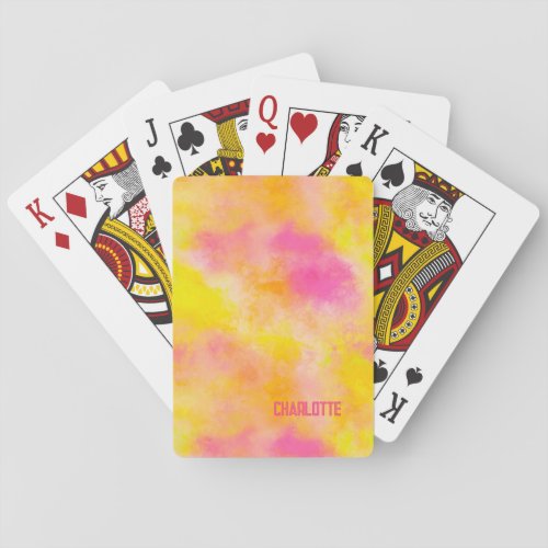 Abstract Color Gradient Luminous Joy Personalized Poker Cards