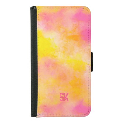 Abstract Color Gradient Luminous Joy Personalized Samsung Galaxy S5 Wallet Case