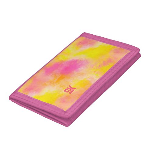 Abstract Color Gradient Luminous Joy Personalized Trifold Wallet