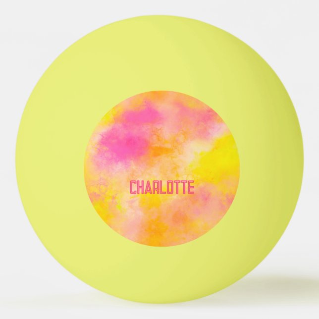 Abstract Color Gradient Luminous Joy Ping Pong Ball (Front)