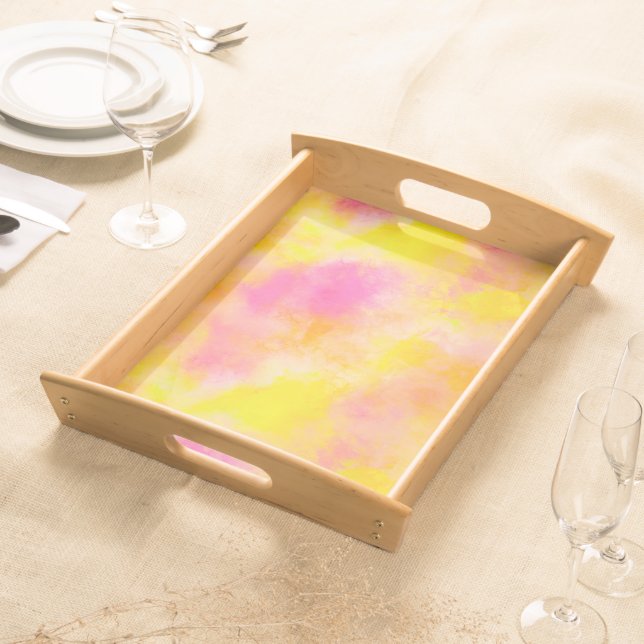 Abstract Color Gradient Luminous Joy Serving Tray (Front)