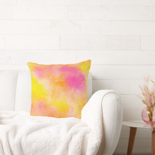 Abstract Color Gradient Luminous Joy Throw Pillow