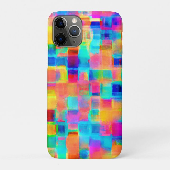 Abstract Color Grid Case-Mate iPhone Case (Back)
