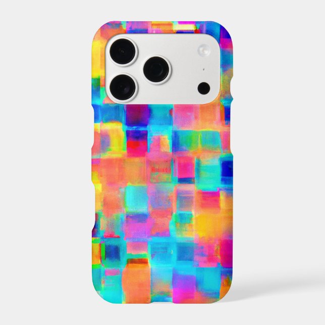 Abstract Color Grid Iphone Case (Back)