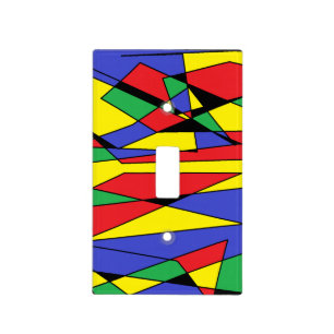 Abstract Color Light Switch Cover