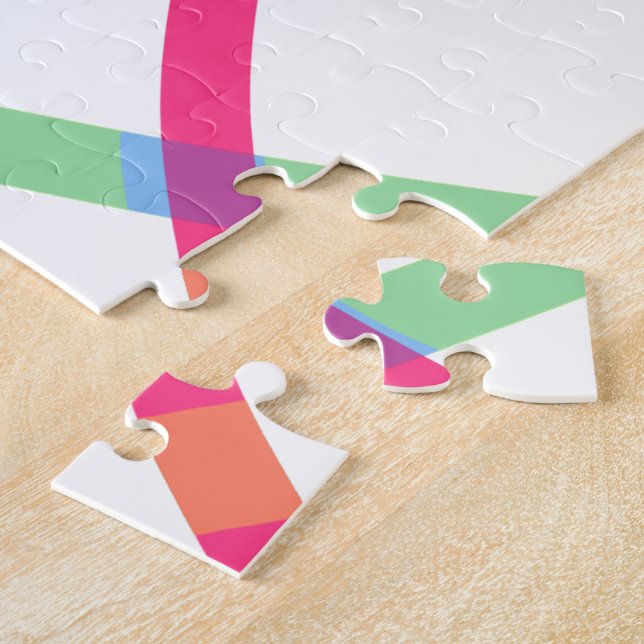 Abstract Color Line Jigsaw Puzzle (Side)