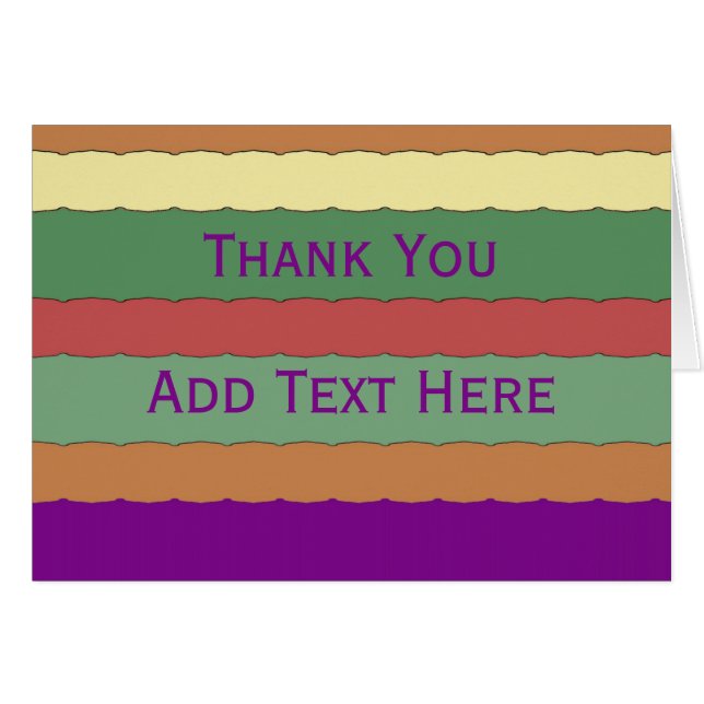 Abstract Color Lines, Edit Text Cards (Front Horizontal)
