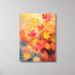 Abstract Color of Japanese Autumn Fine Art Canvas Print