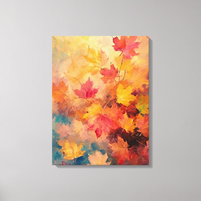 Abstract Color of Japanese Autumn Fine Art Canvas Print (Front)