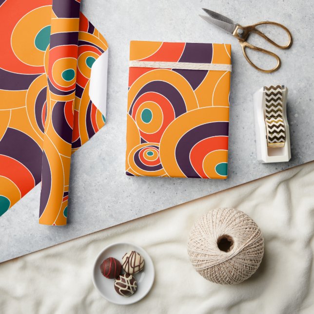Abstract Color Ovals Wrapping Paper – Modern Gift (Crafts)