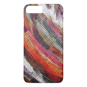 Abstract Color Paint Brush Rustic Burlap #5 iPhone 8 Plus/7 Plus Case