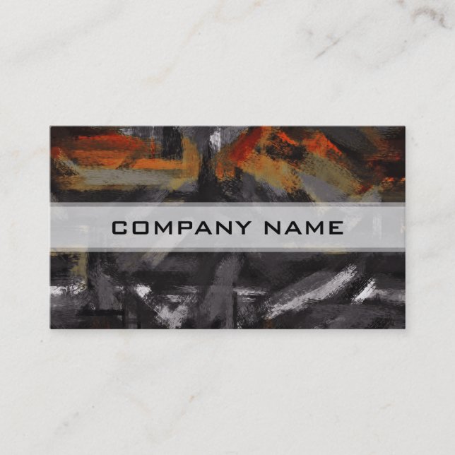 Abstract Color Paint Brush Stroke #10 Business Card (Front)