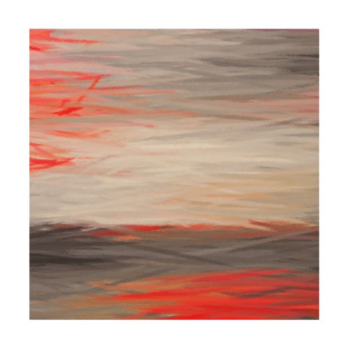 Abstract Color Paint Brush Stroke 13 Wood Wall Decor