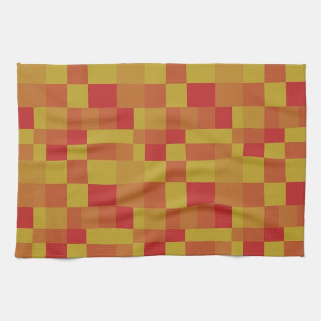 Abstract Color Patchwork Pattern 280913 Kitchen Towel (Horizontal)