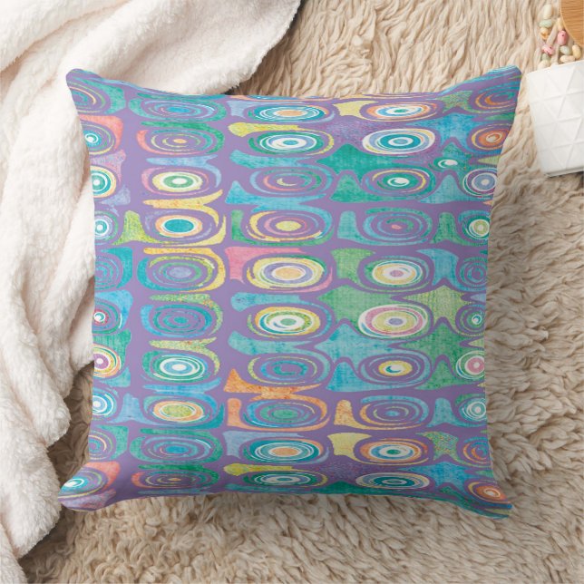 Abstract color pattern 1 throw pillow (Blanket)