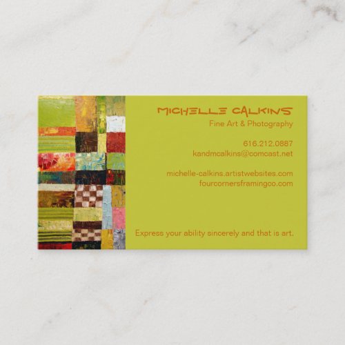 Abstract Color Pattern Business Card