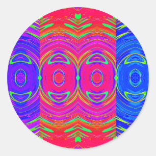 Abstract Color Pattern Classic Round Sticker