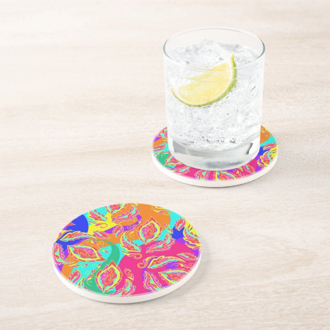 abstract color pattern coaster (Side)