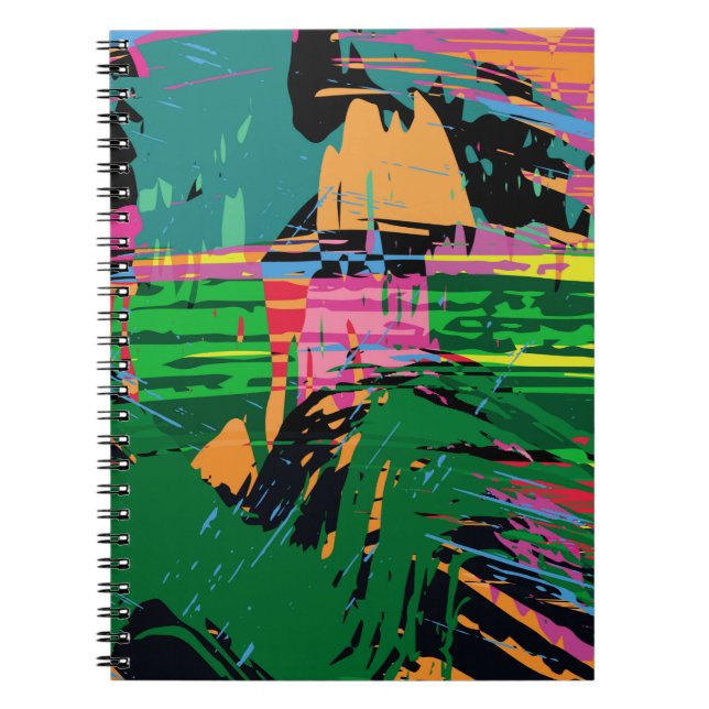 Abstract color pattern in graffiti style quality v notebook (Front)