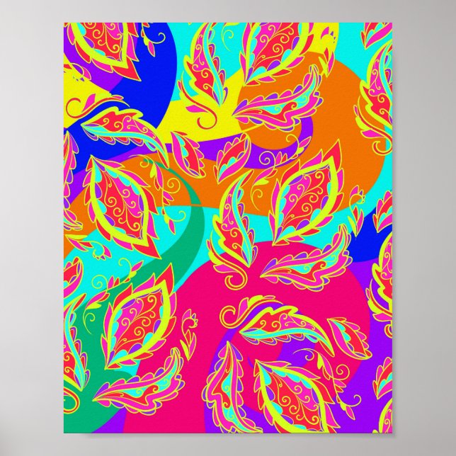 abstract,color,pattern, Indian,mandala,pink, Poster (Front)