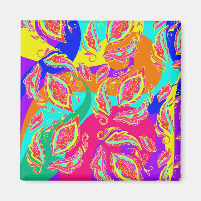 abstract color pattern magnet (Front)