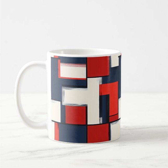 Abstract Color Pattern Mosaic Coffee Mug (Left)