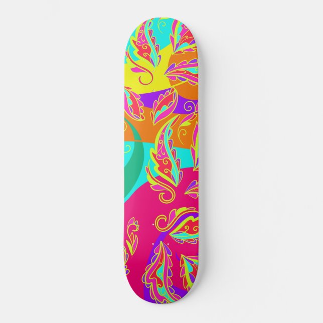 abstract color pattern skateboard (Front)