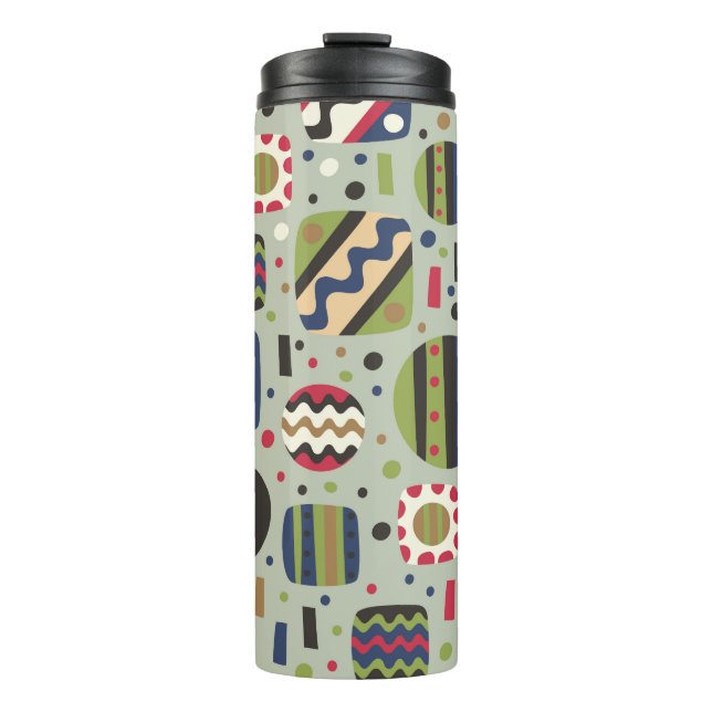 abstract color pattern textiles, interior designli thermal tumbler (Front)