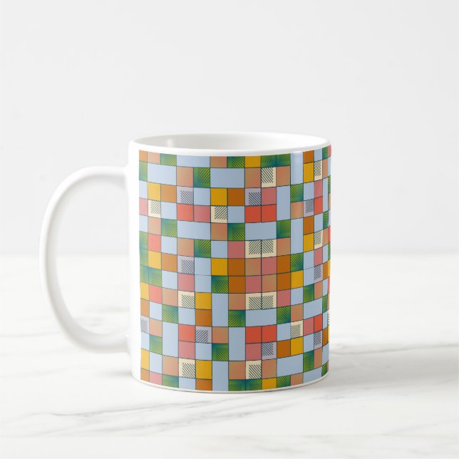 Abstract color seamless pattern coffee mug (Left)