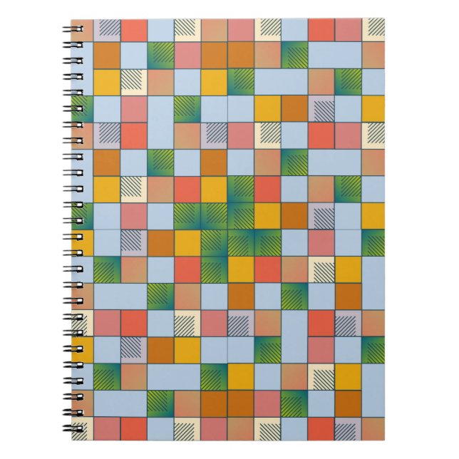 Abstract color seamless pattern notebook (Front)