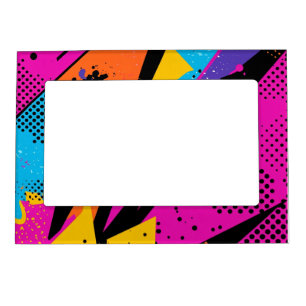 Abstract Color Splash in Retro Comic Style (1) Magnetic Frame
