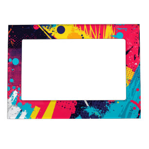 Abstract Color Splash in Retro Comic Style (2) Magnetic Frame