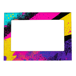 Abstract Color Splash in Retro Comic Style (3) Magnetic Frame