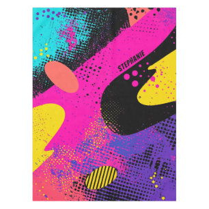 Abstract Color Splash in Retro Comic Style (3) Tablecloth