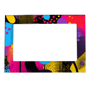 Abstract Color Splash in Retro Comic Style (4) Magnetic Frame