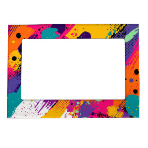 Abstract Color Splash in Retro Comic Style (5) Magnetic Frame
