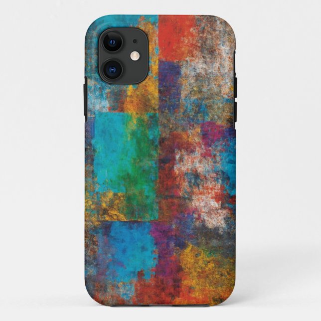 Abstract Color Splash iPhone 11 Case (Back)