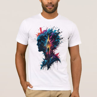 abstract color splash shirt