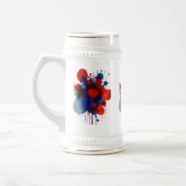 Abstract Color Splashes - 22 oz Stein Design (Left)