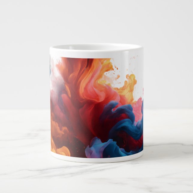 Abstract Color Splashes - Jumbo Mug Design (Front)
