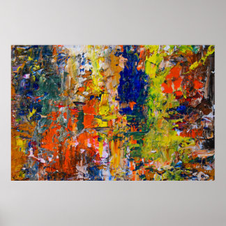 Abstract Color Strokes from Artist’s Palette Poster