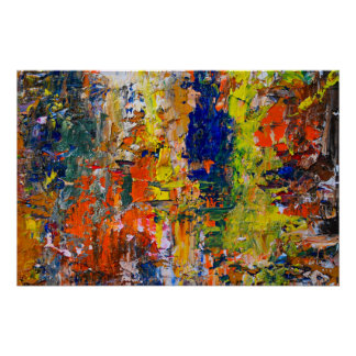 Abstract Color Strokes from Artist’s Palette Poster