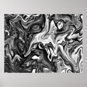 Abstract Color Study 132 / Noir, Poster