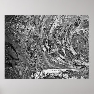 Abstract Color Study 32 / Noir, Poster