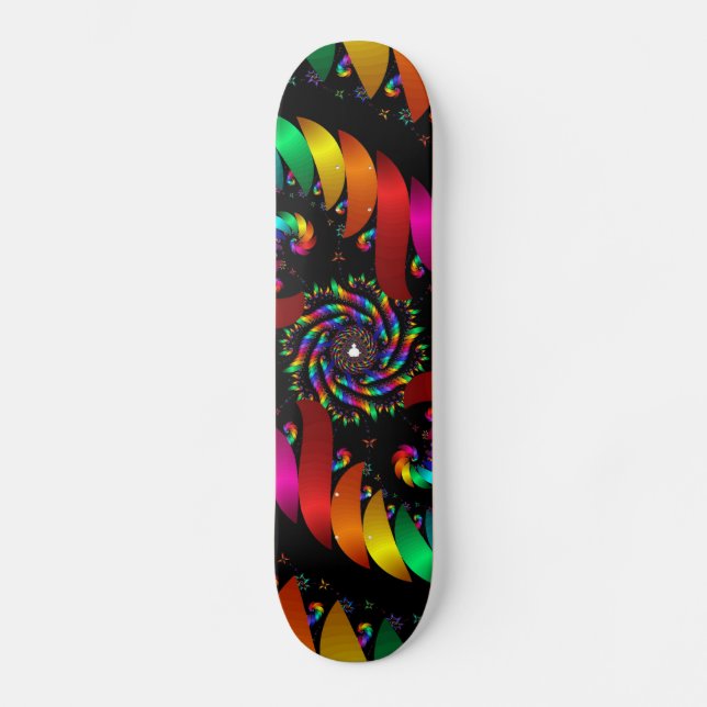 Abstract Color Swirl Skateboard (Front)