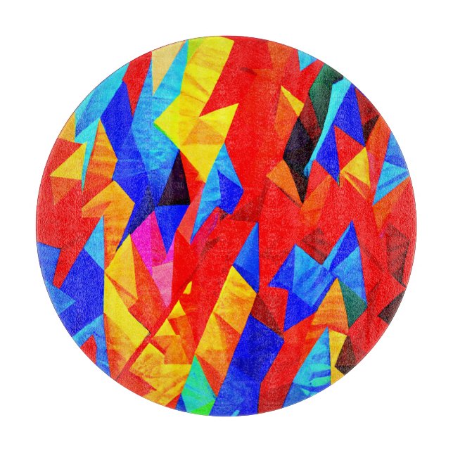 Abstract Color Symphony Cutting Board (Front)